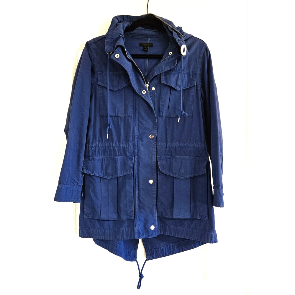 J. Crew Women's Blue Utility Jacket Petite Small